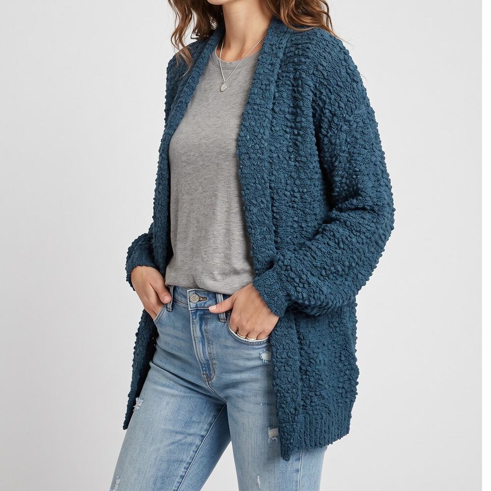 Wild Fable Medium Open Front Popcorn Cardigan Sweater Polyester Acrylic